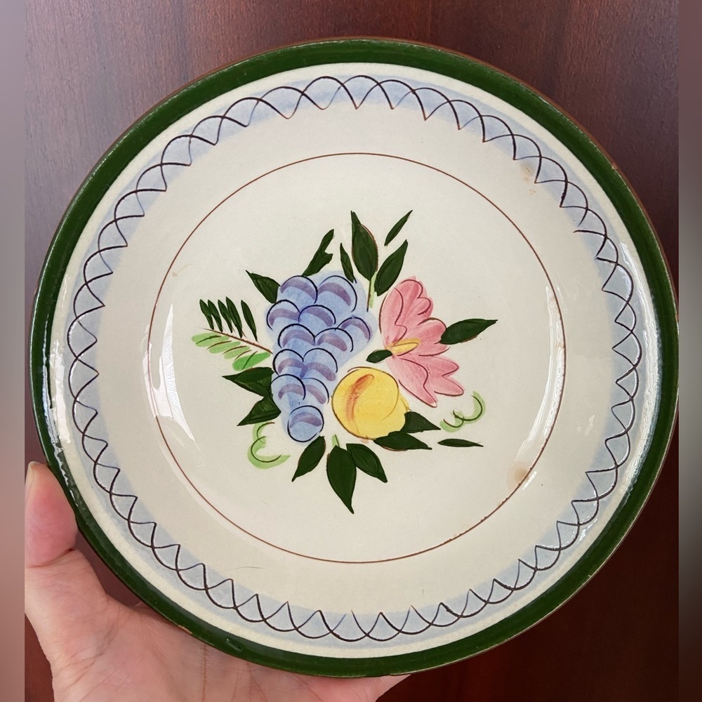 💜 Stangl Pottery “Fruit and Flowers” Hand Painted 8" Round Shallow Bowl